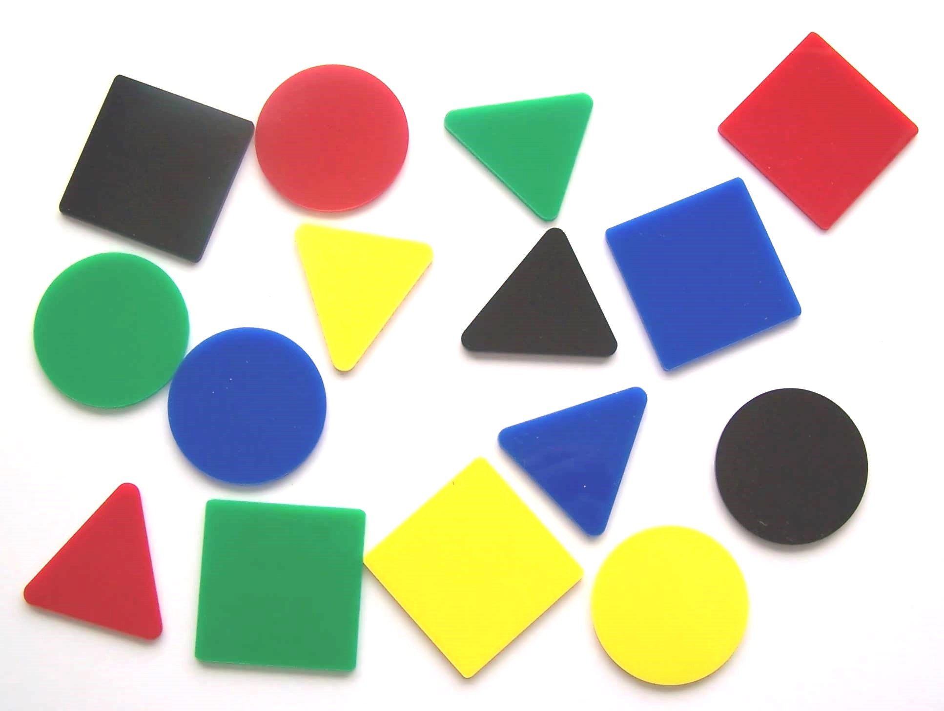 Plain laser cut acrylic circles and washers